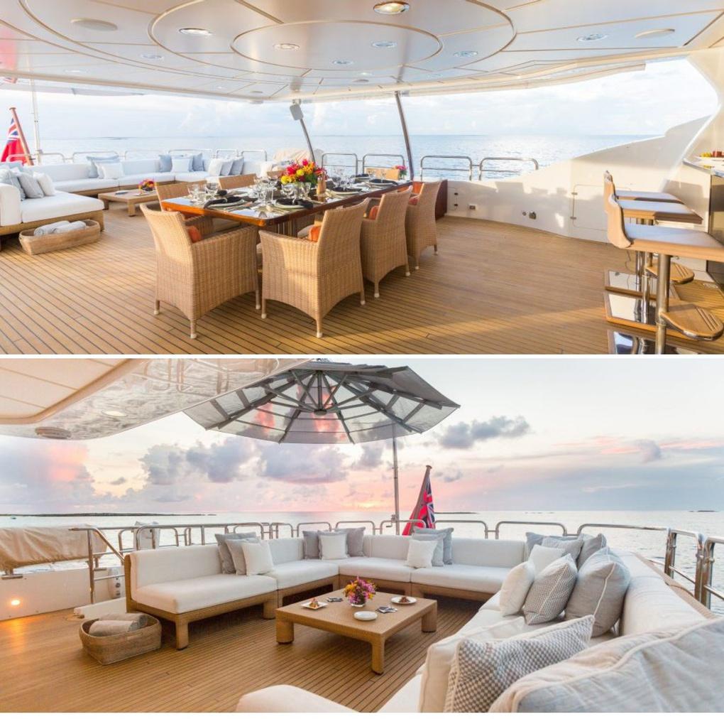 110ft yacht marina outside
